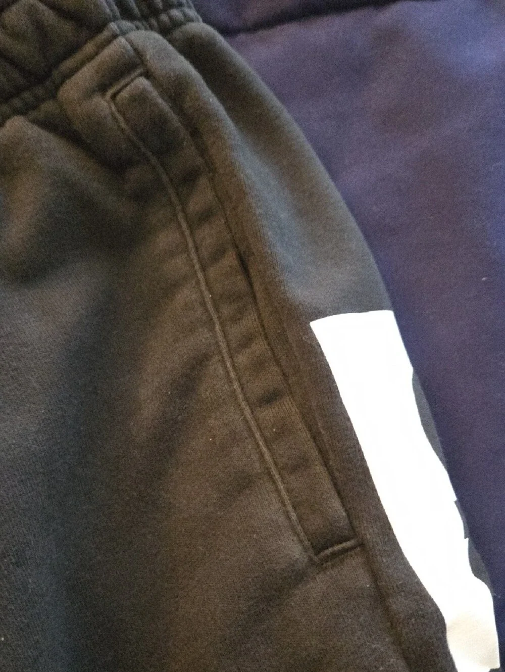 Adidas Black Athletic Shorts with White Side Panel